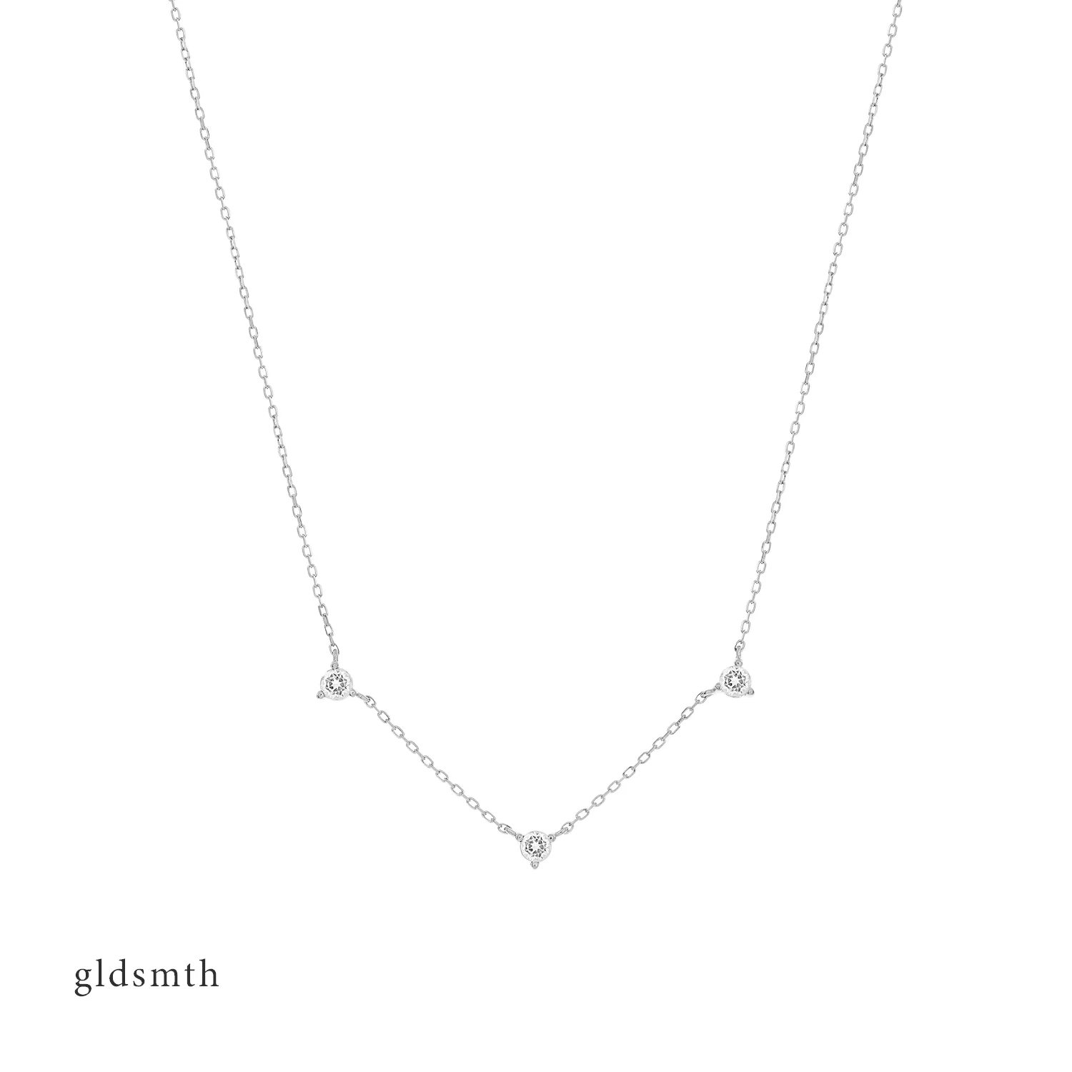 14k White Gold Florence White Topaz Necklace