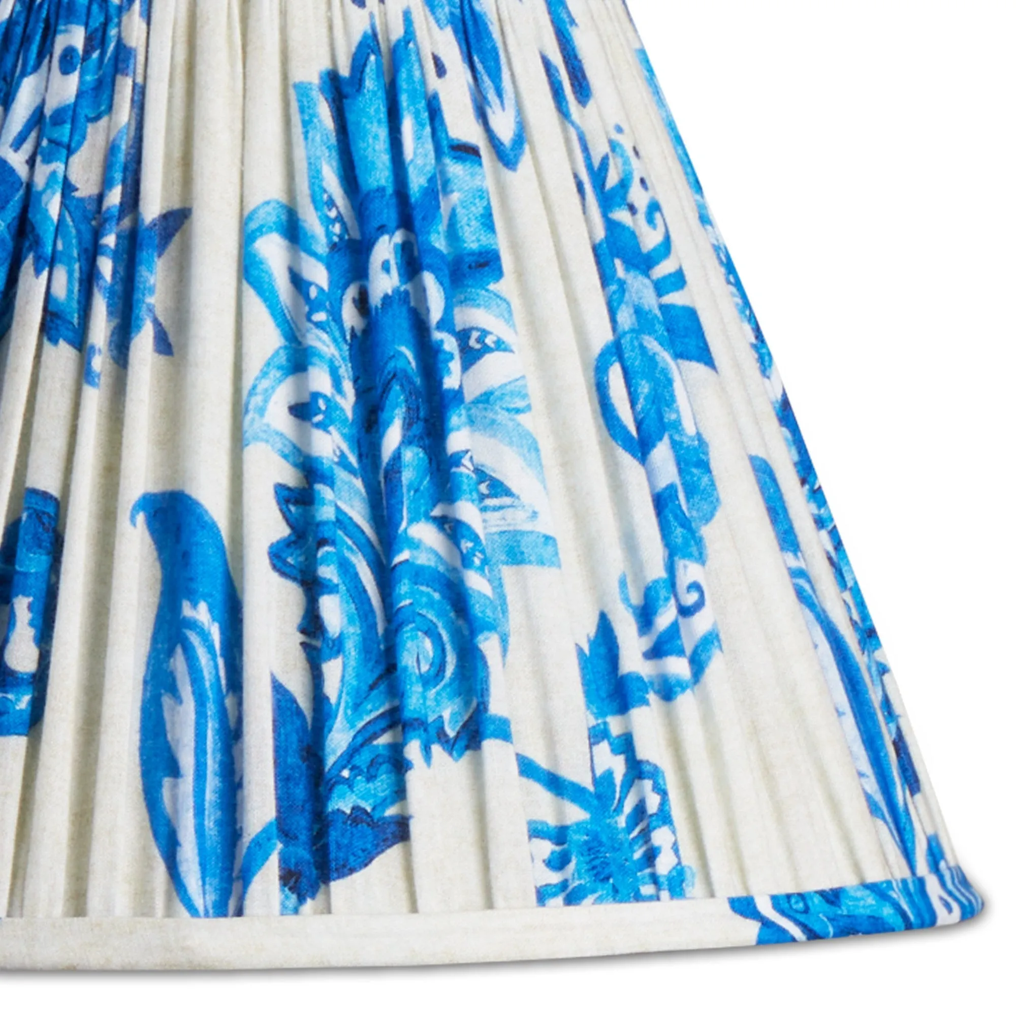 16cm empire shade in blue and white Paisley by Matthew Williamson