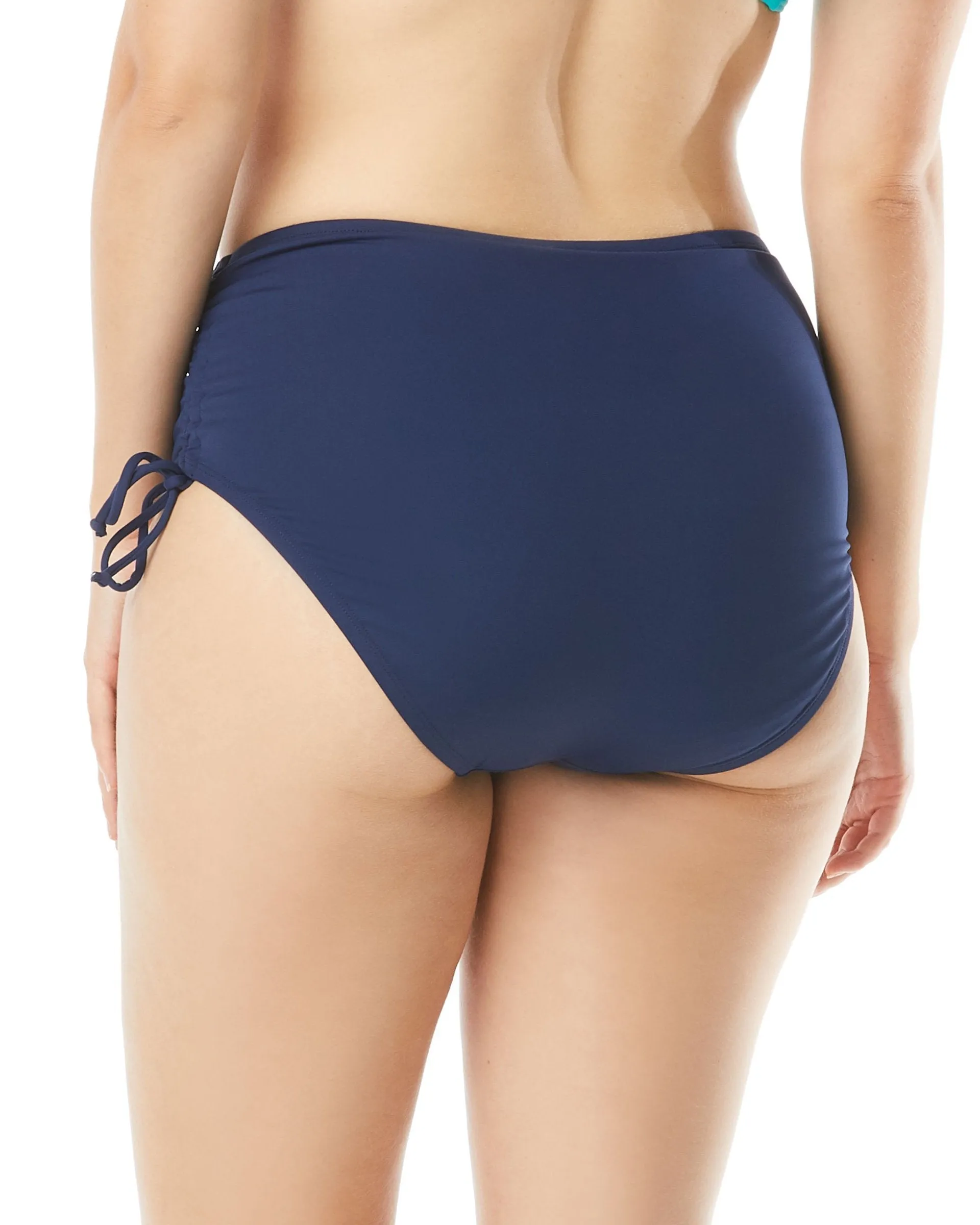 2024 Beach House Women's Solid Plus Size Hayden Adjustable High Waist Bottom - Hw58013