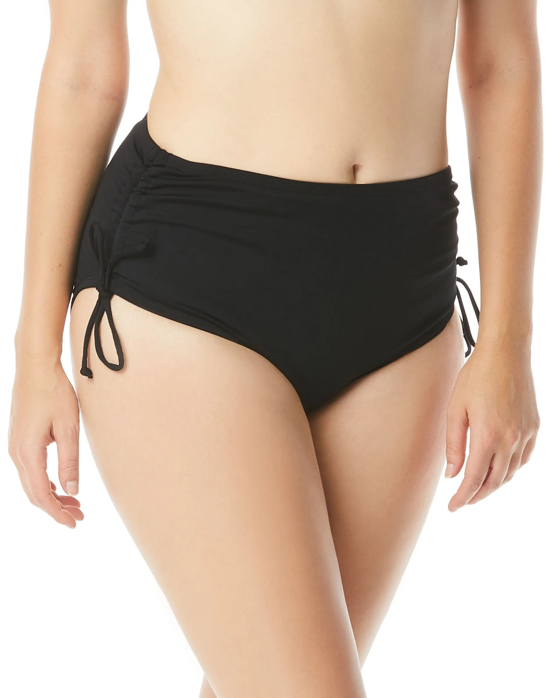 2024 Beach House Women's Solid Plus Size Hayden Adjustable High Waist Bottom - Hw58013