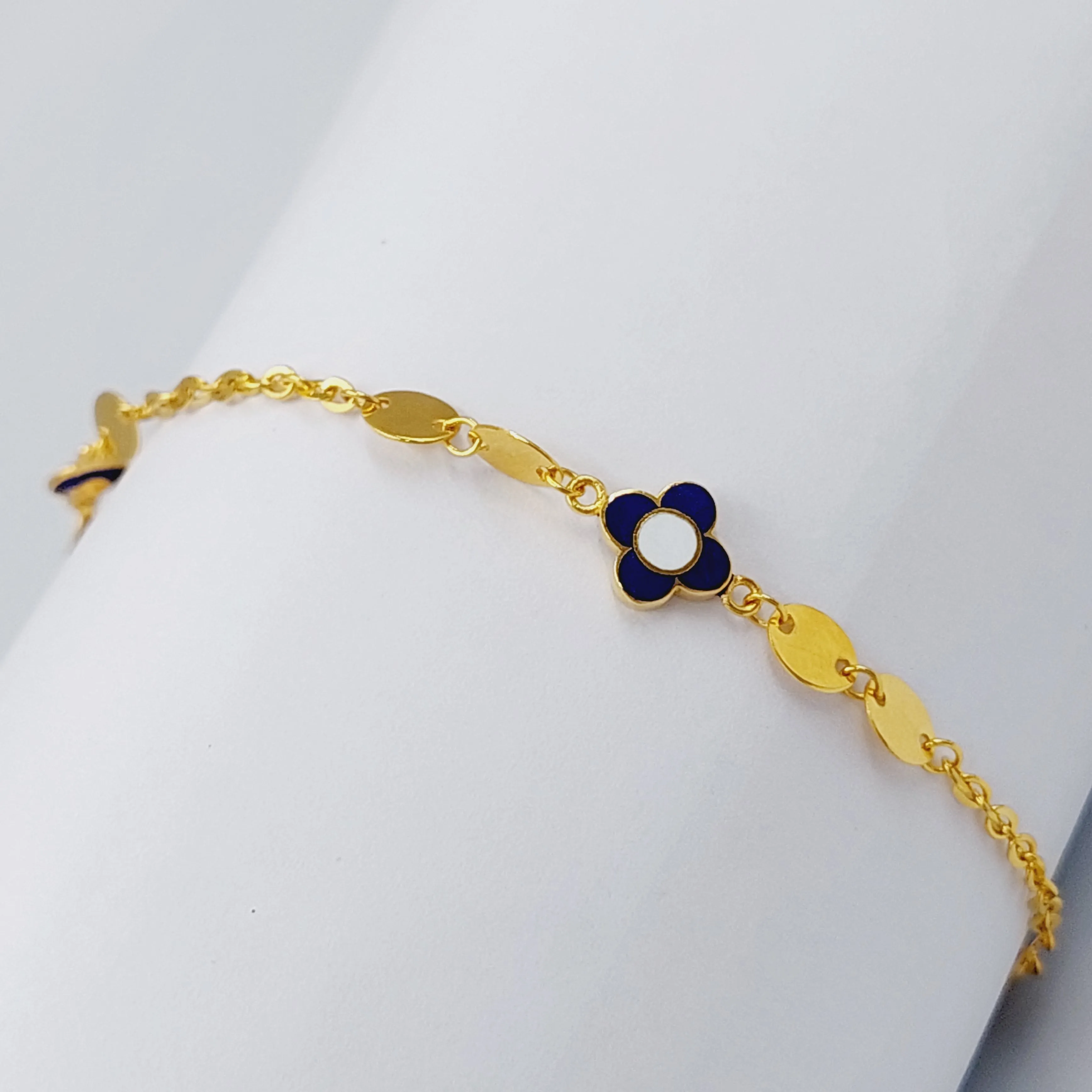 21K Clover Enamel Bracelet