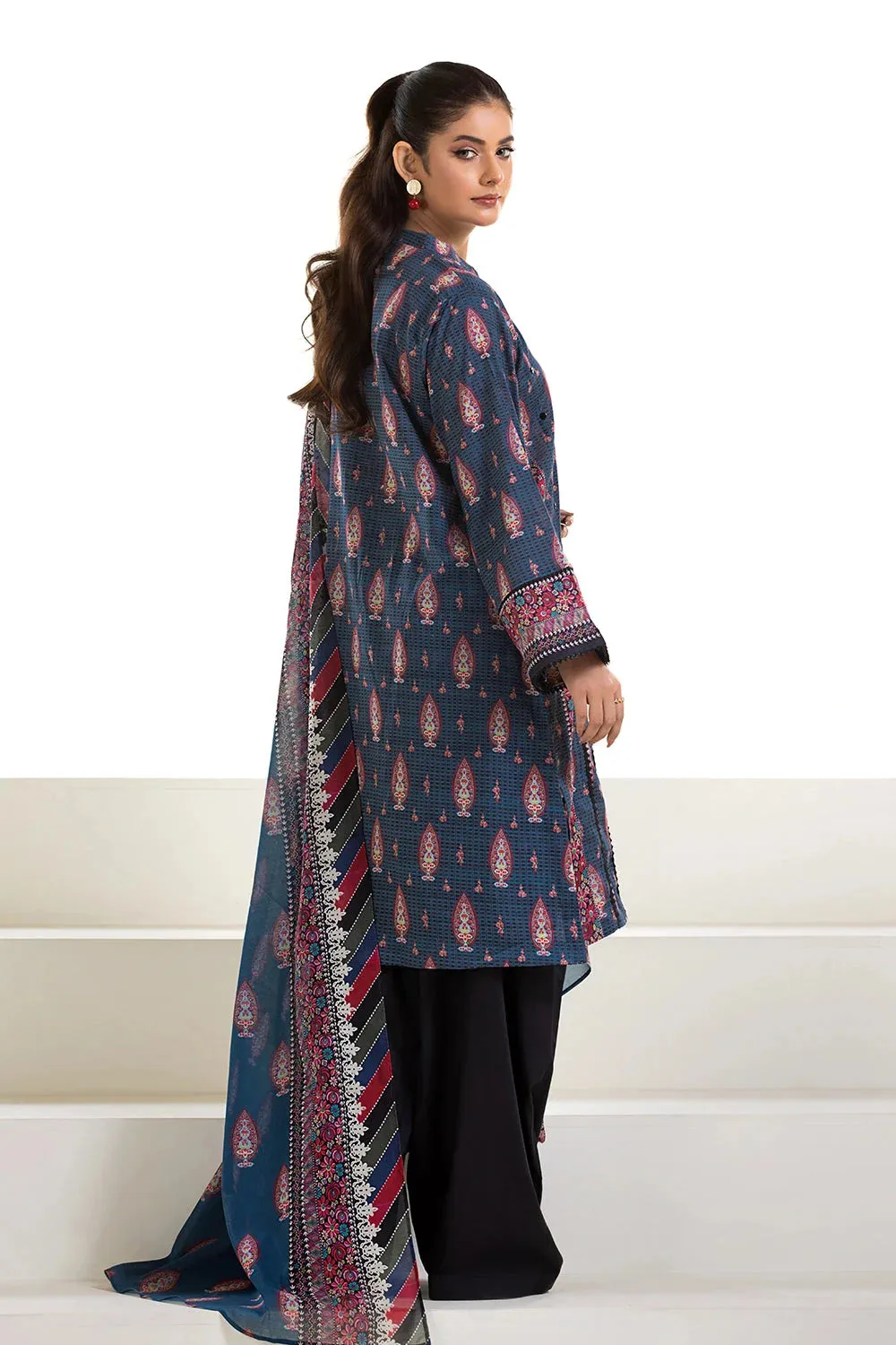 2PC Unstitched Printed Lawn Shirt and Dupatta KSD-2630