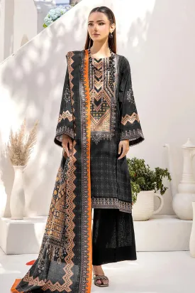 3PC Printed Unstitched Lawn Suit KLA-2417