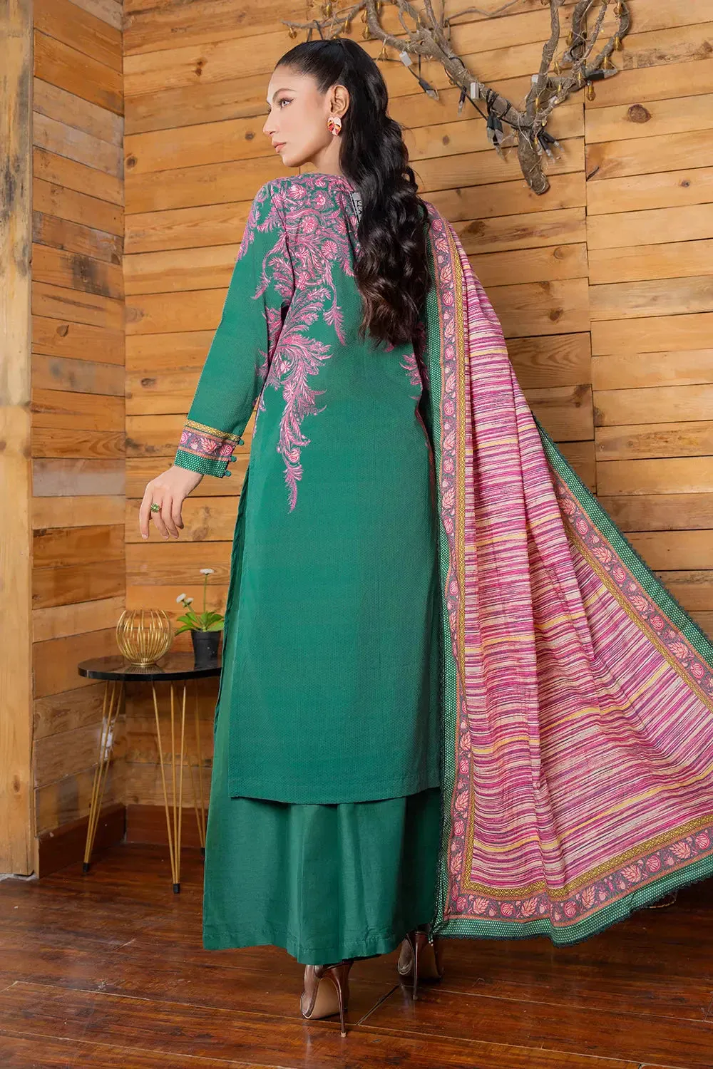 3PC Printed Unstitched Lawn Suit KLA-2799