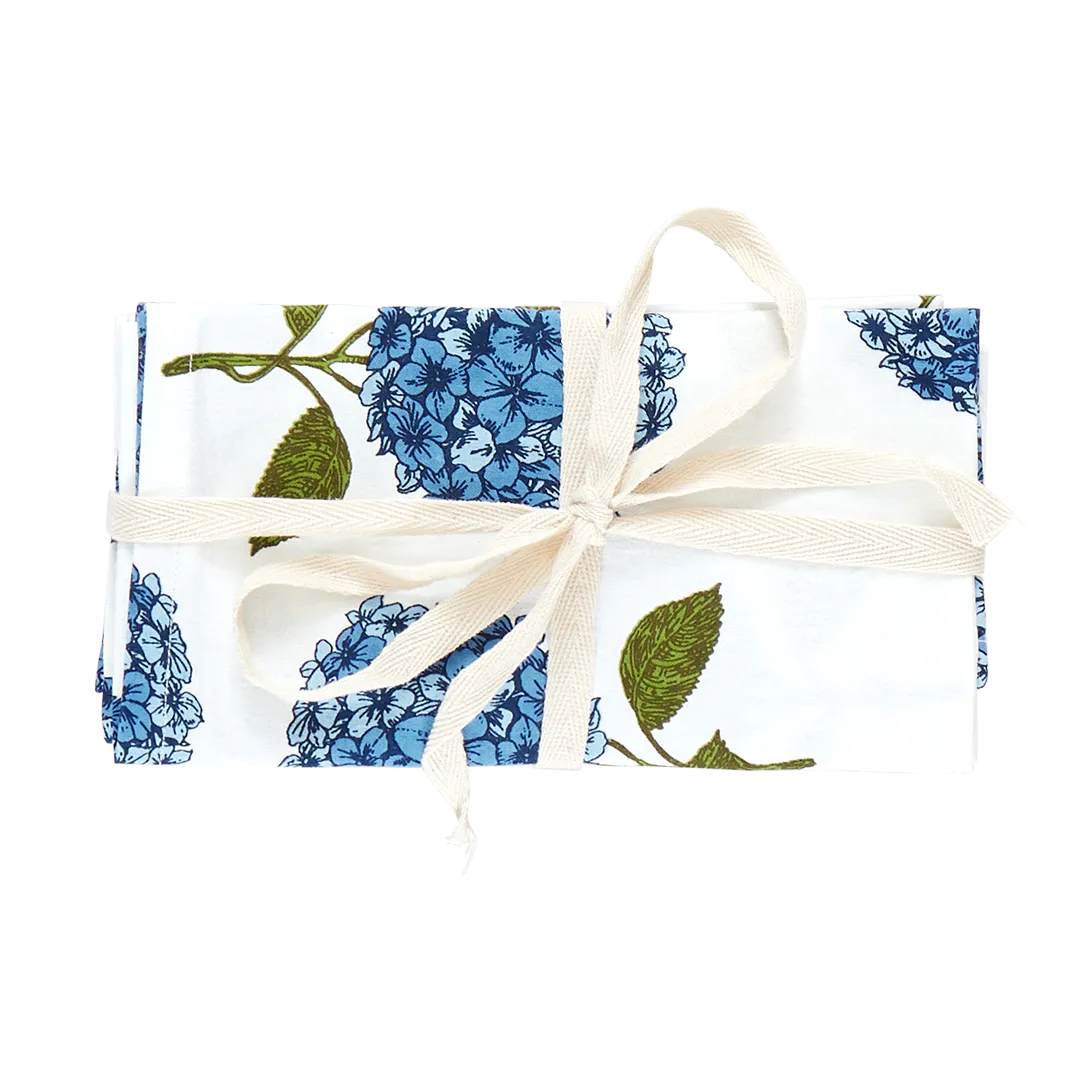 4-Pack Napkin Set - Blue Hydrangeas