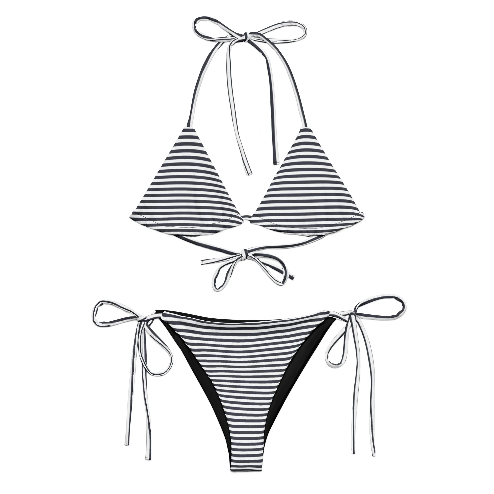 All-over print recycled string bikini