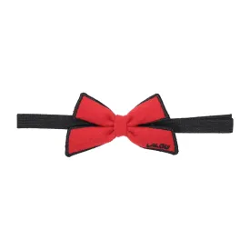 baby band felt embroidered with bow - red