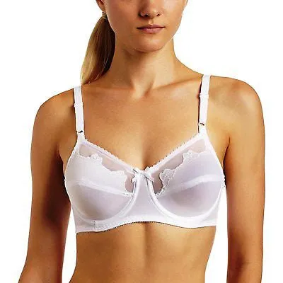 Bali Women's Flower Underwire Bra Floral Style 180 In White Black and Beige