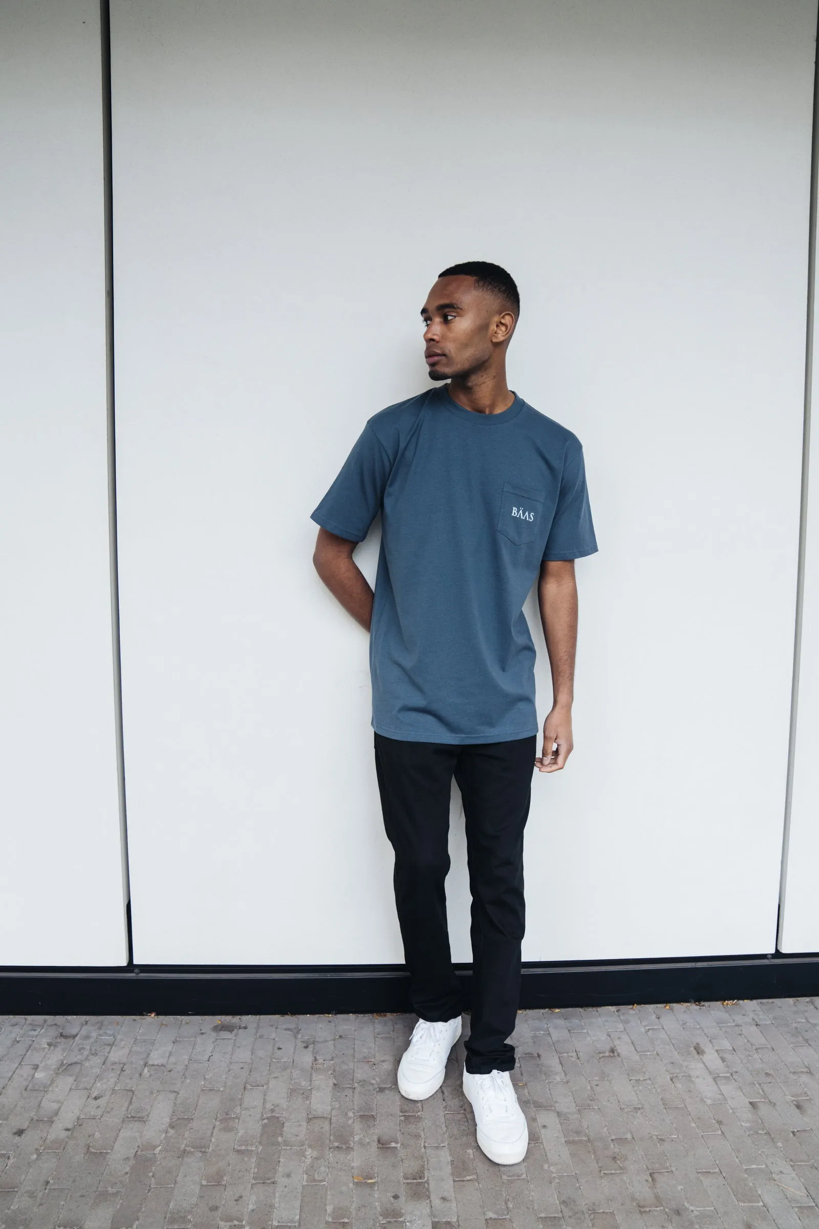 BÄAS 'Sashiko' Petrol Pocket Tee