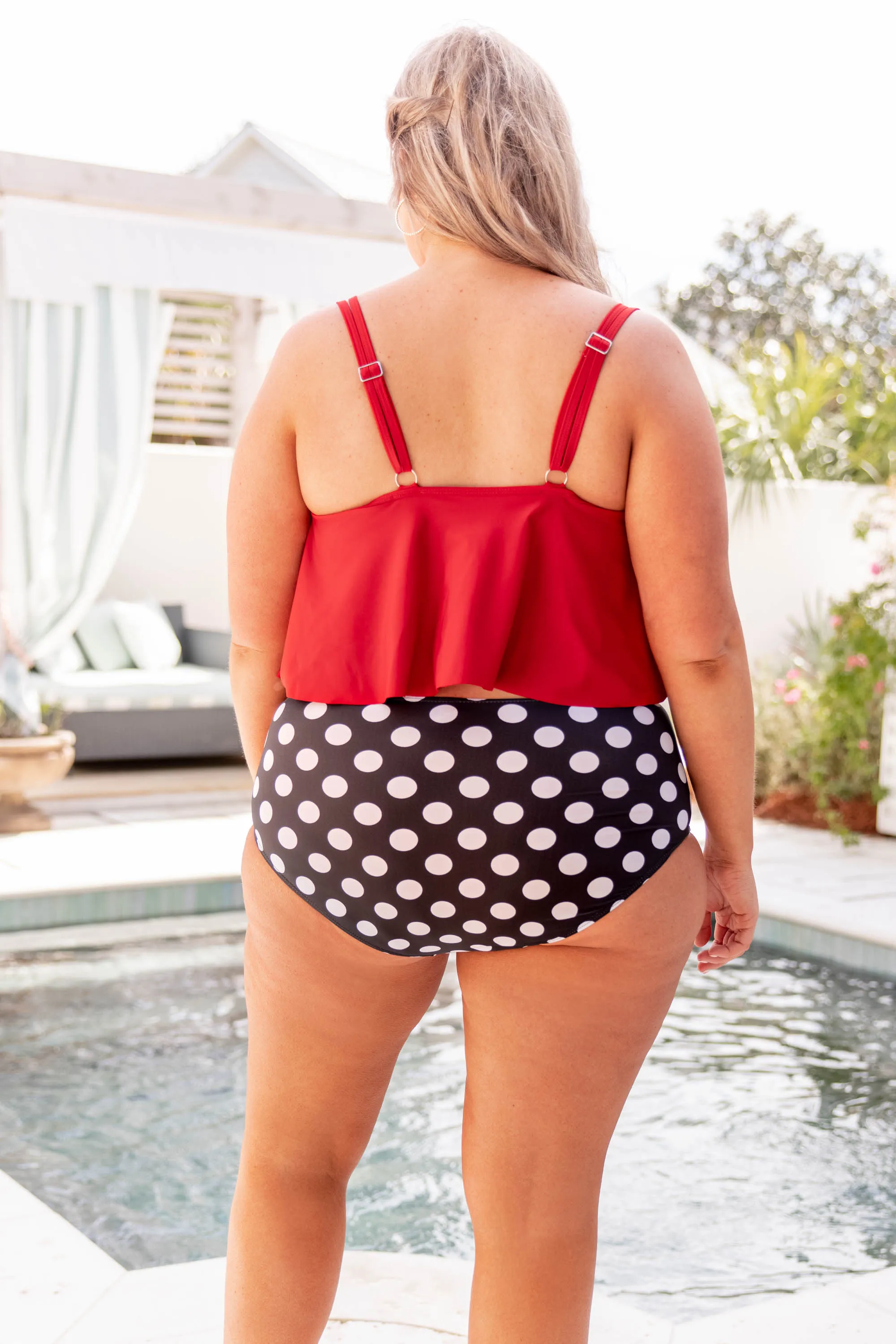 Beach Sweetheart Swim Bottom, Polka Dot