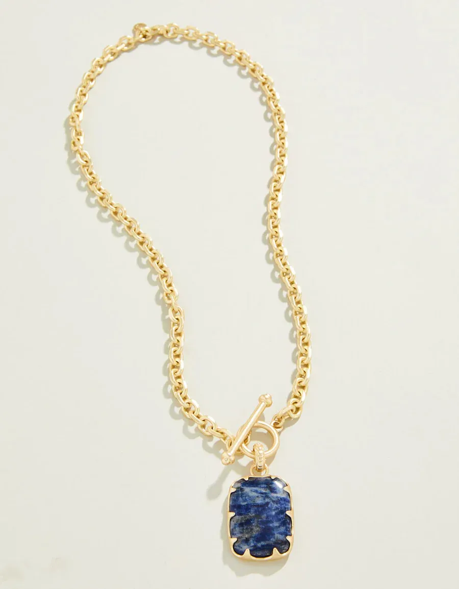 Blue Coralie Toggle Necklace