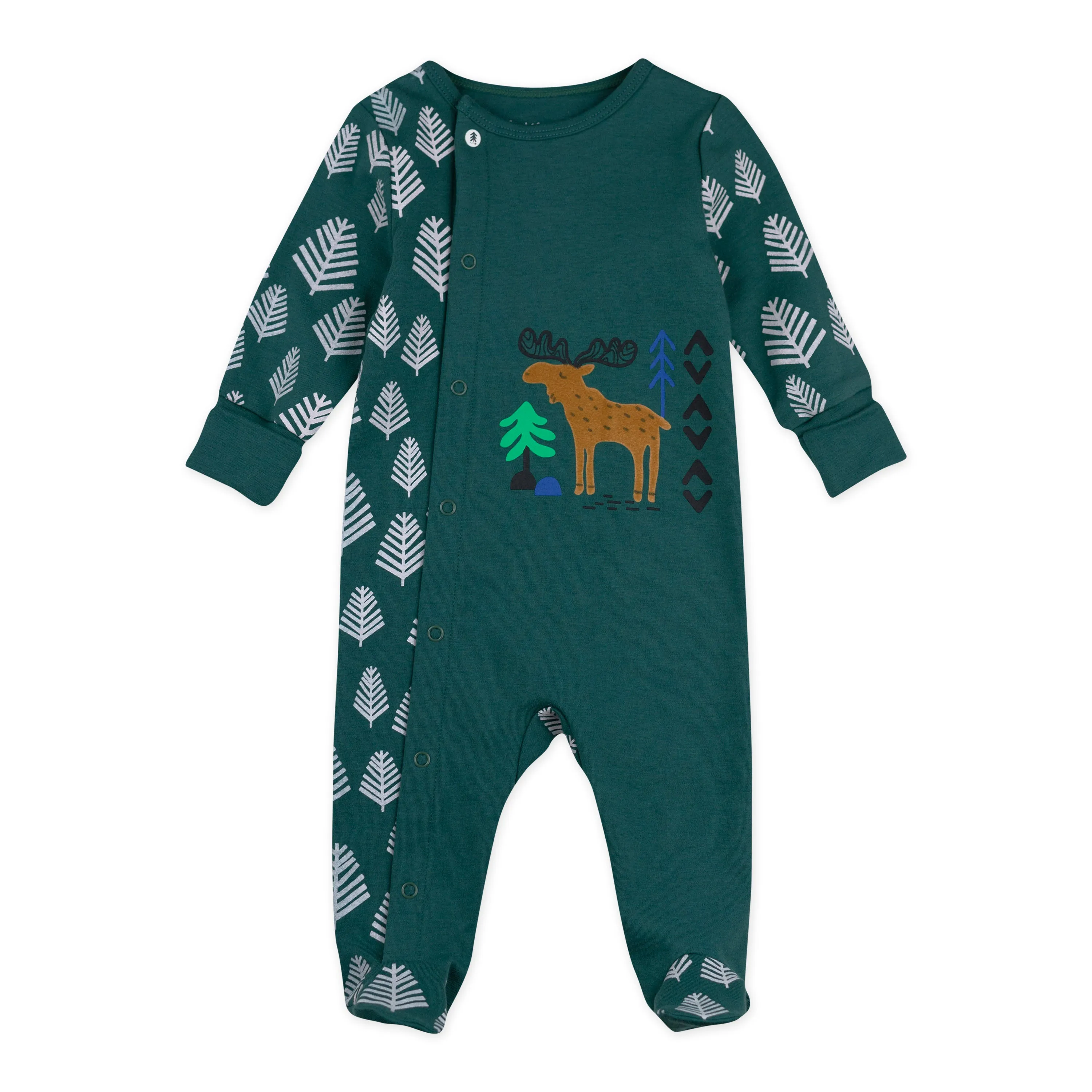 Boys Green Moose Sleep and Play