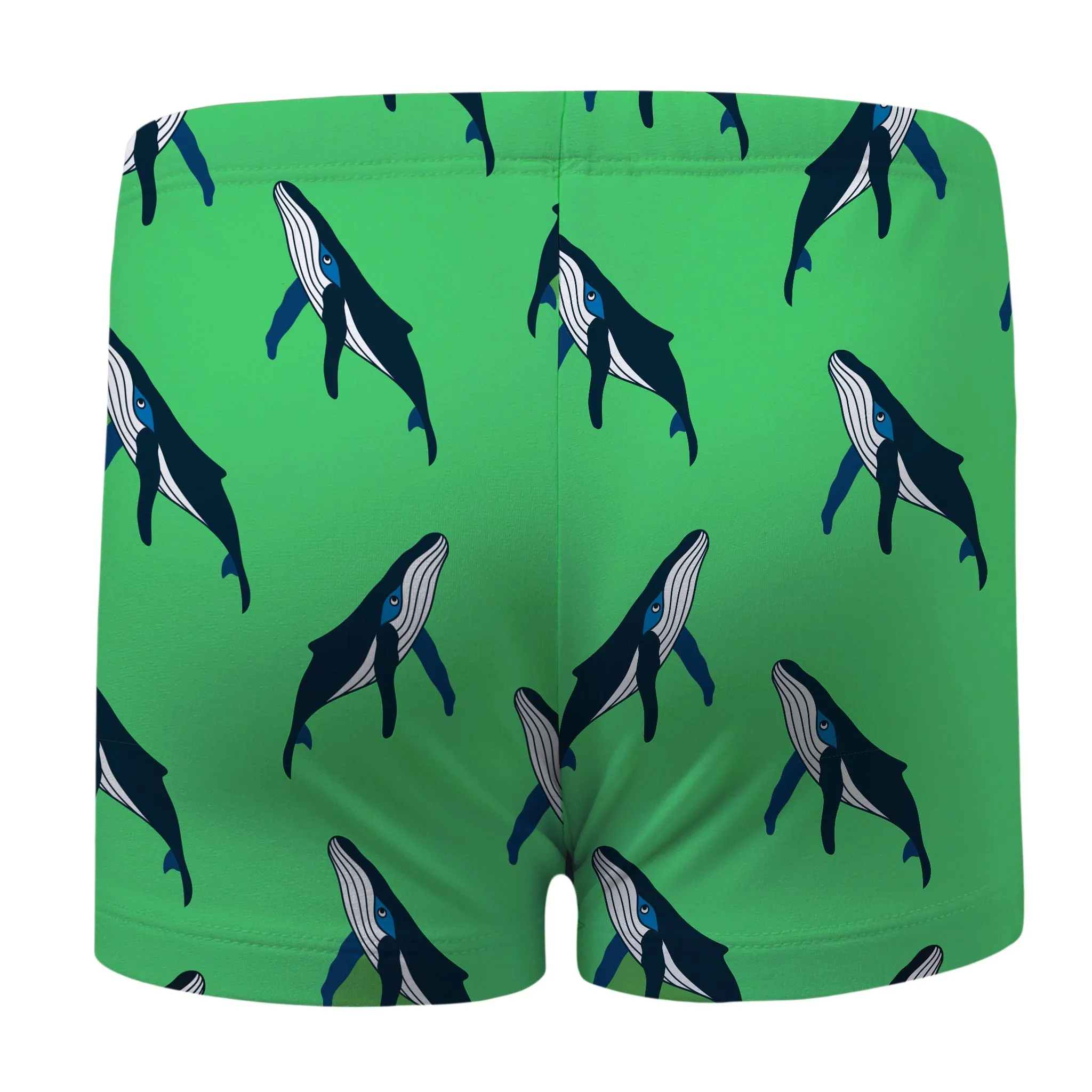 Boys Whale Pod (Green) Swim Shorts