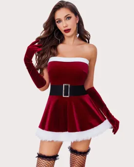 Casual Swing Dress with Santa Belt