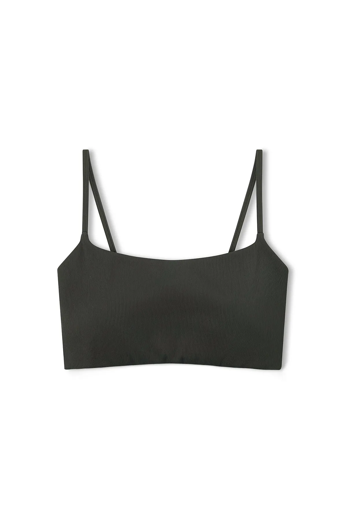 Charcoal Rib Longline Bralette