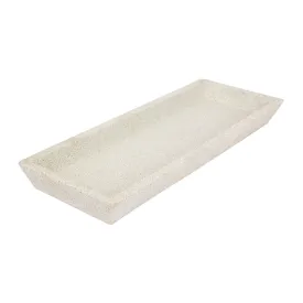 Concrete Square Tray - White