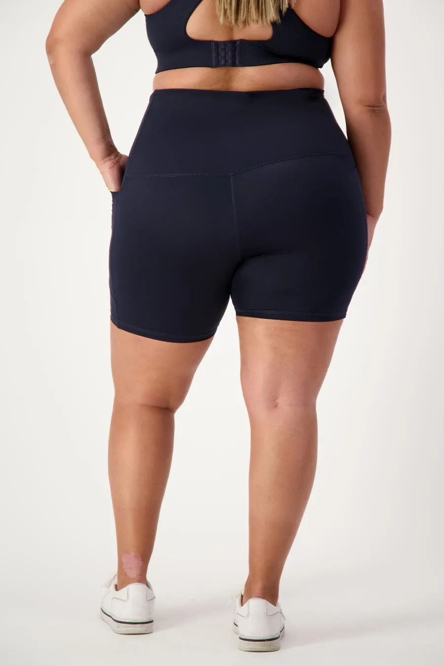 Core Pocket High Waisted 5 Inch Bike Short - Navy