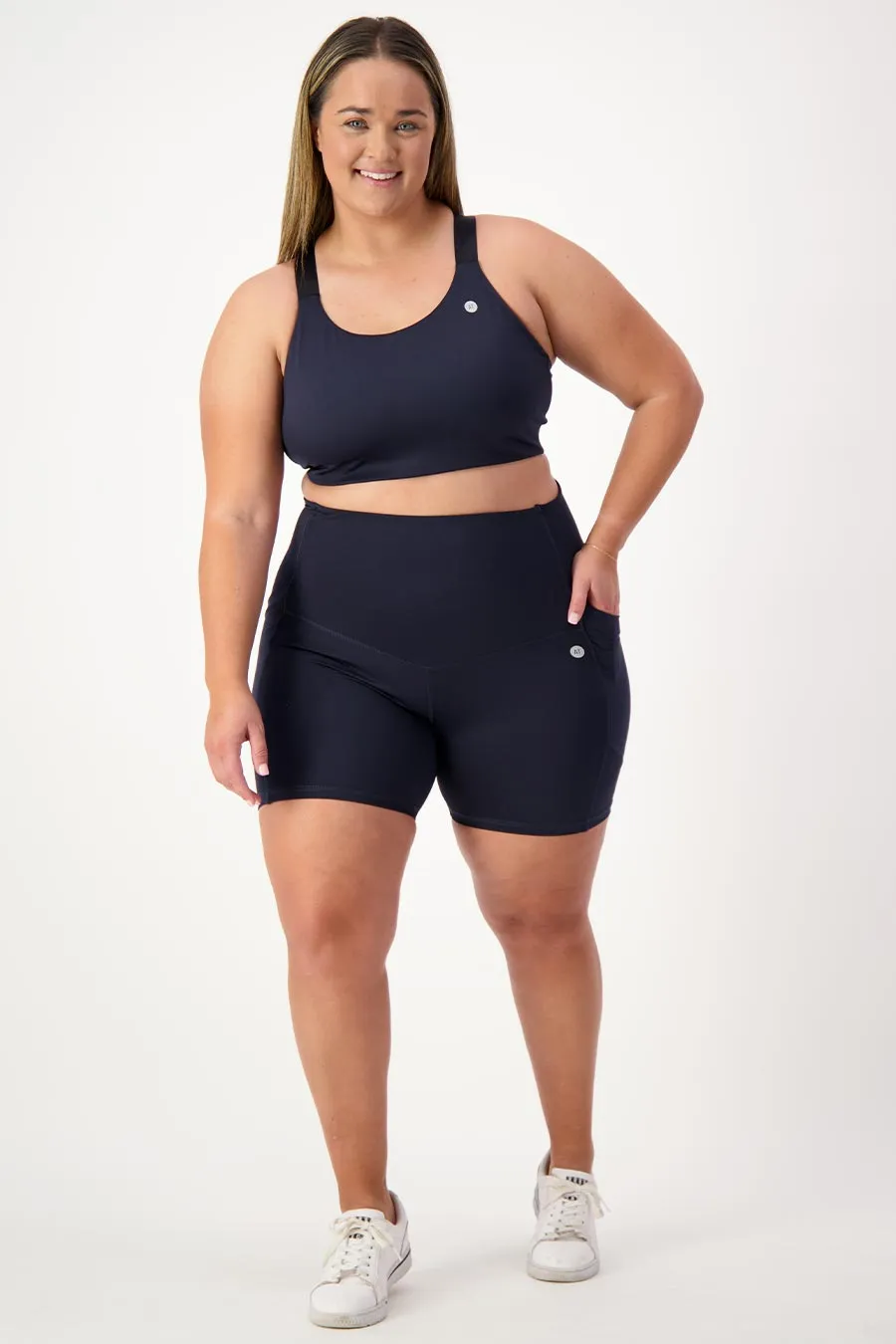 Core Pocket High Waisted 5 Inch Bike Short - Navy