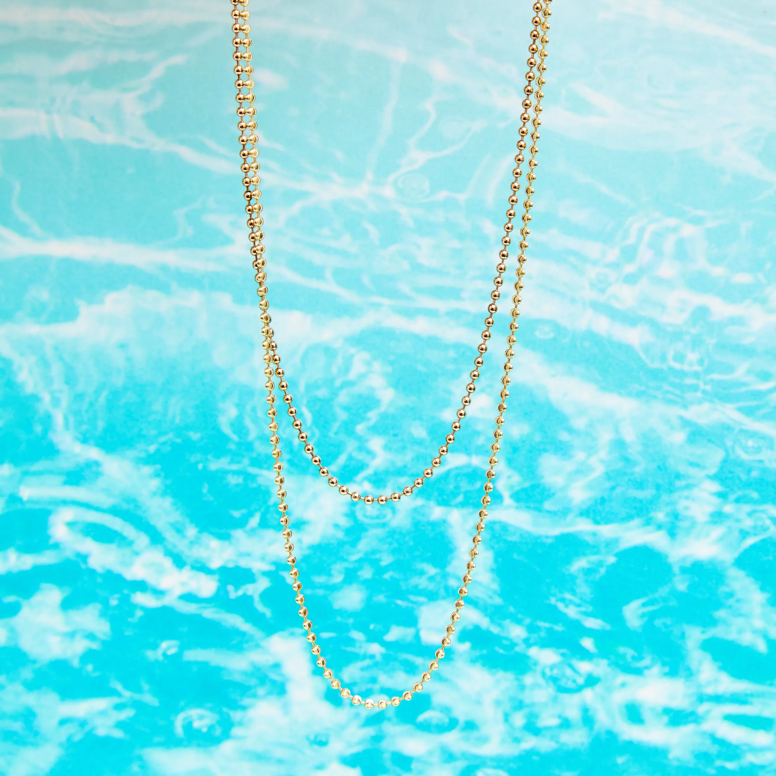 Crescent Cut Spot Chain Necklace