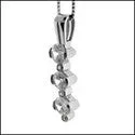 Cubic Zirconia Cz 1.25 TCW Round Stone Drop Pendant