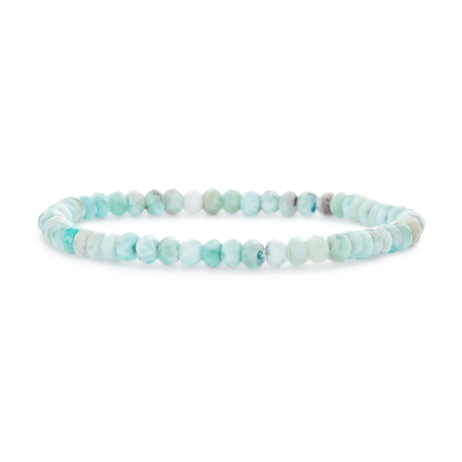 Dainty Seed Caviar Rondell Bead Natural Gemstone Stretch Bracelet Stacking Set