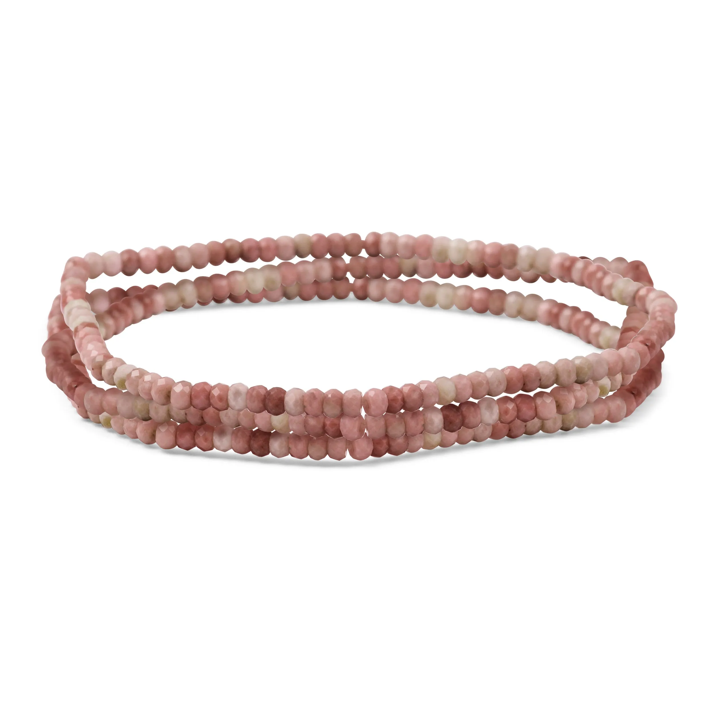 Dainty Seed Caviar Rondell Bead Natural Gemstone Stretch Bracelet Stacking Set