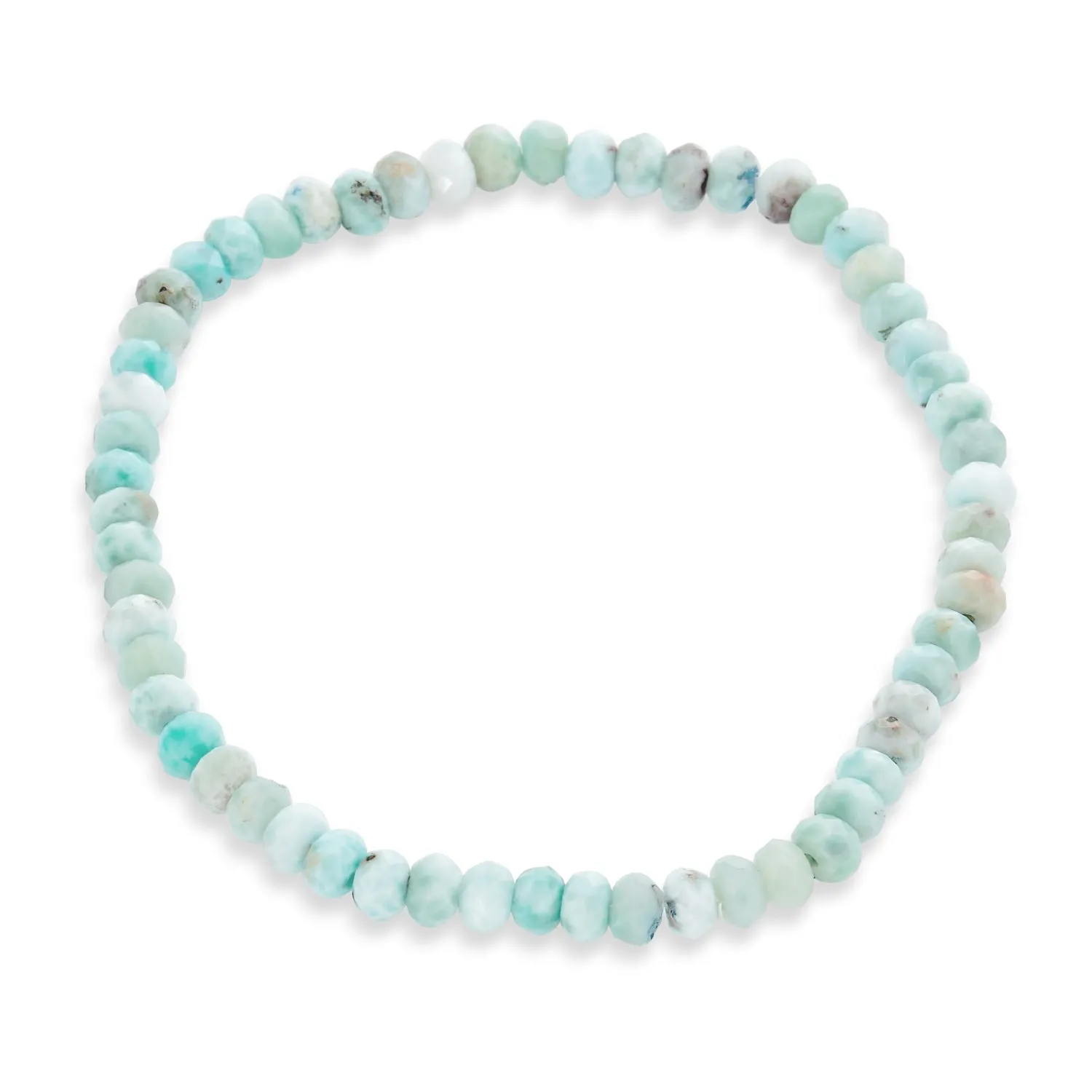 Dainty Seed Caviar Rondell Bead Natural Gemstone Stretch Bracelet Stacking Set