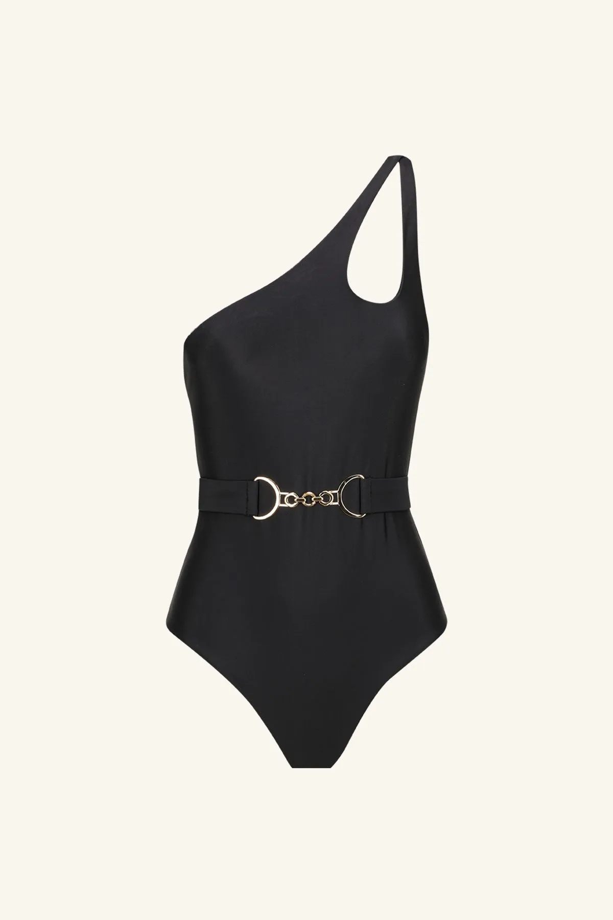 DAIQUIRI ASYMMETRICAL ONE PIECE - BLACK