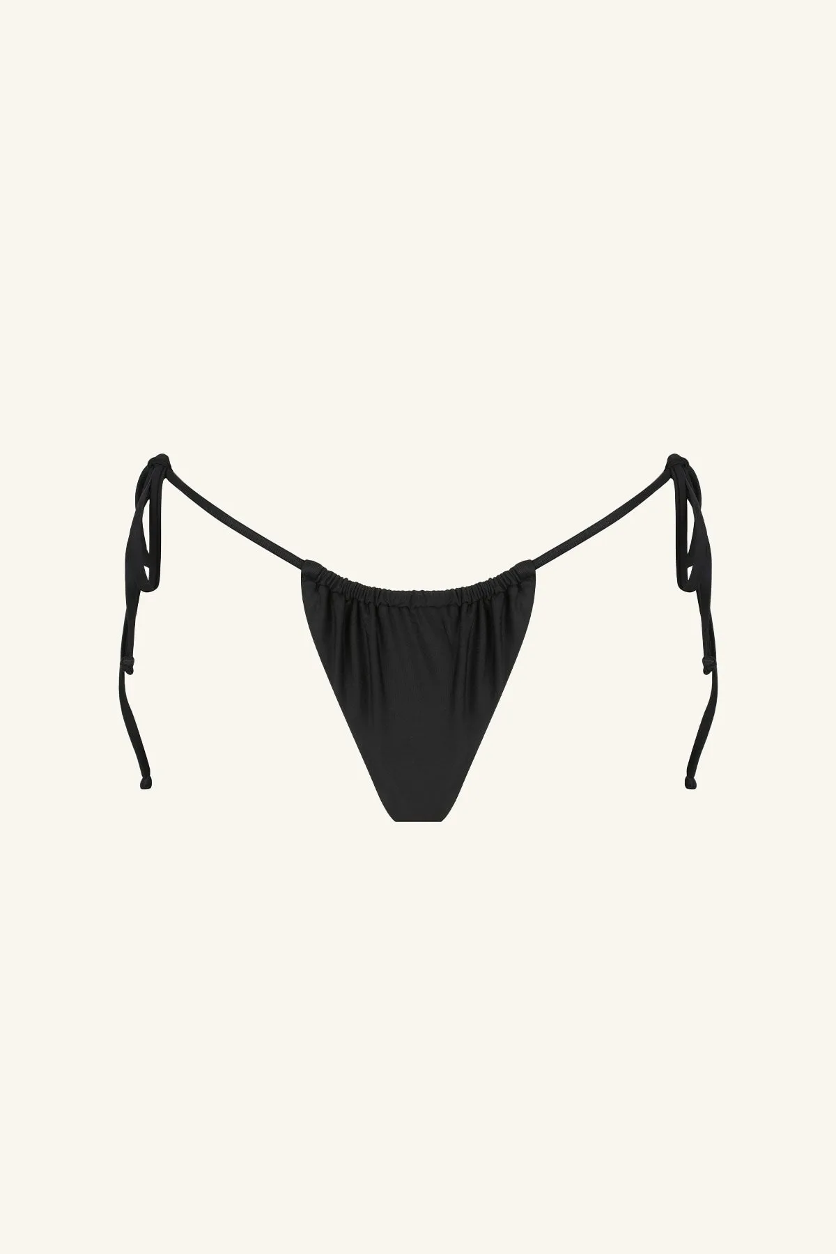 DAIQUIRI TIE STRING BIKINI BOTTOM - BLACK