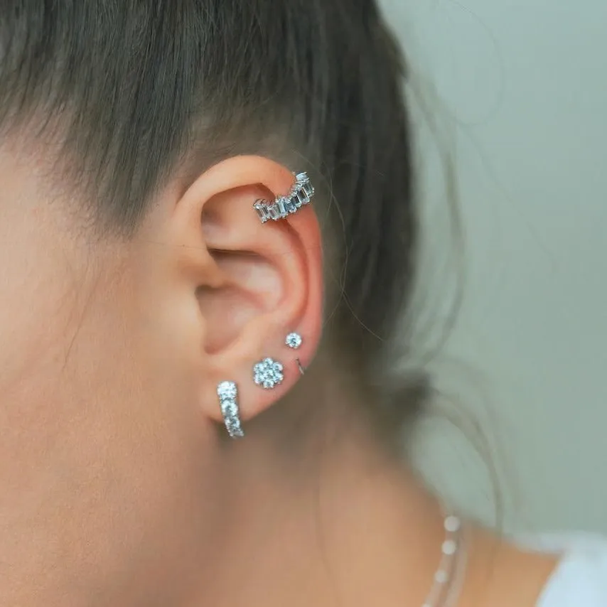 Embellished Baguette Ear Cuff