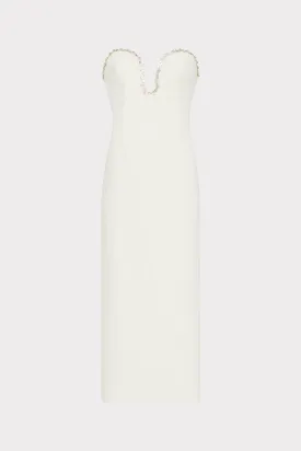 Emelia Boucle Strapless Midi Dress