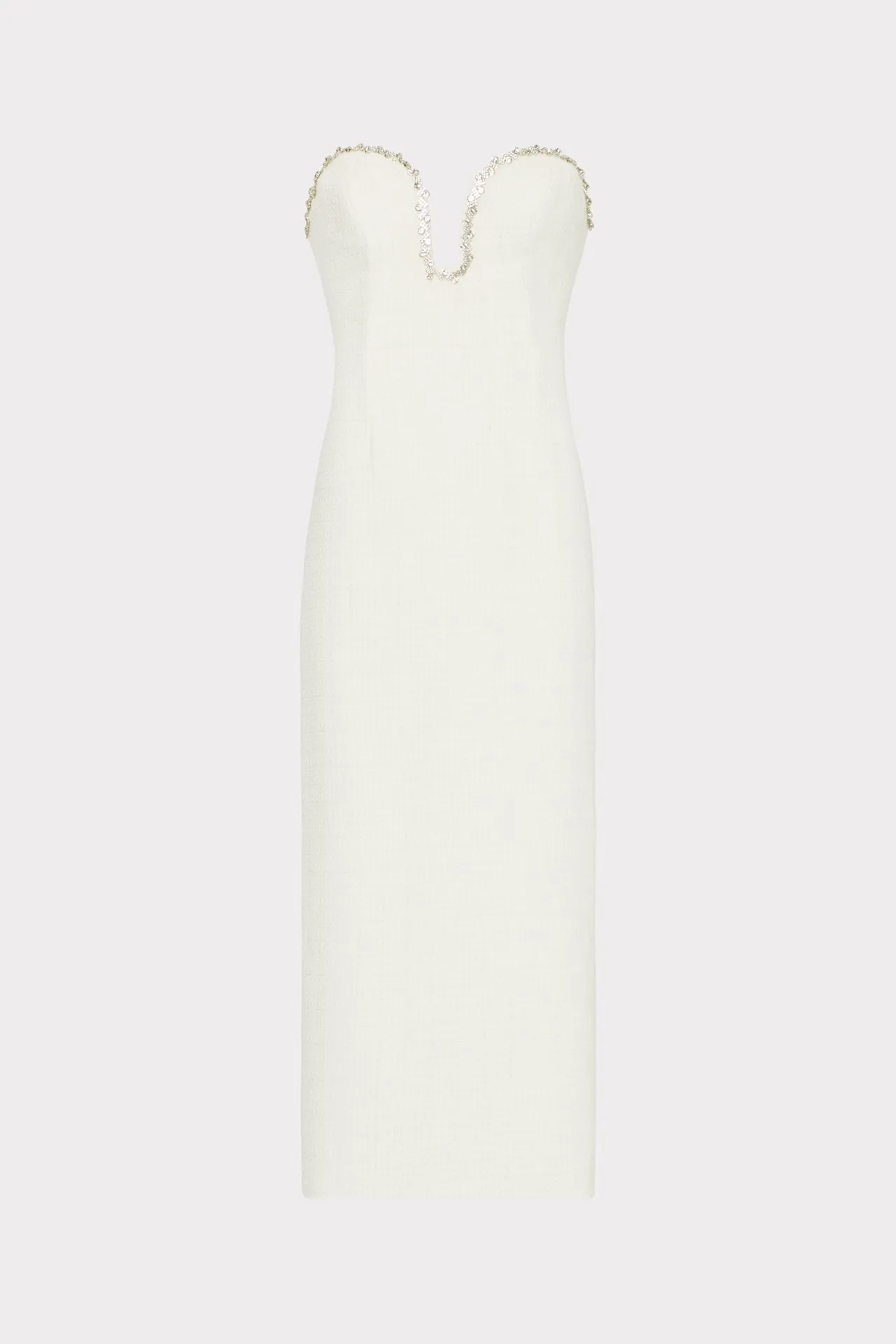 Emelia Boucle Strapless Midi Dress