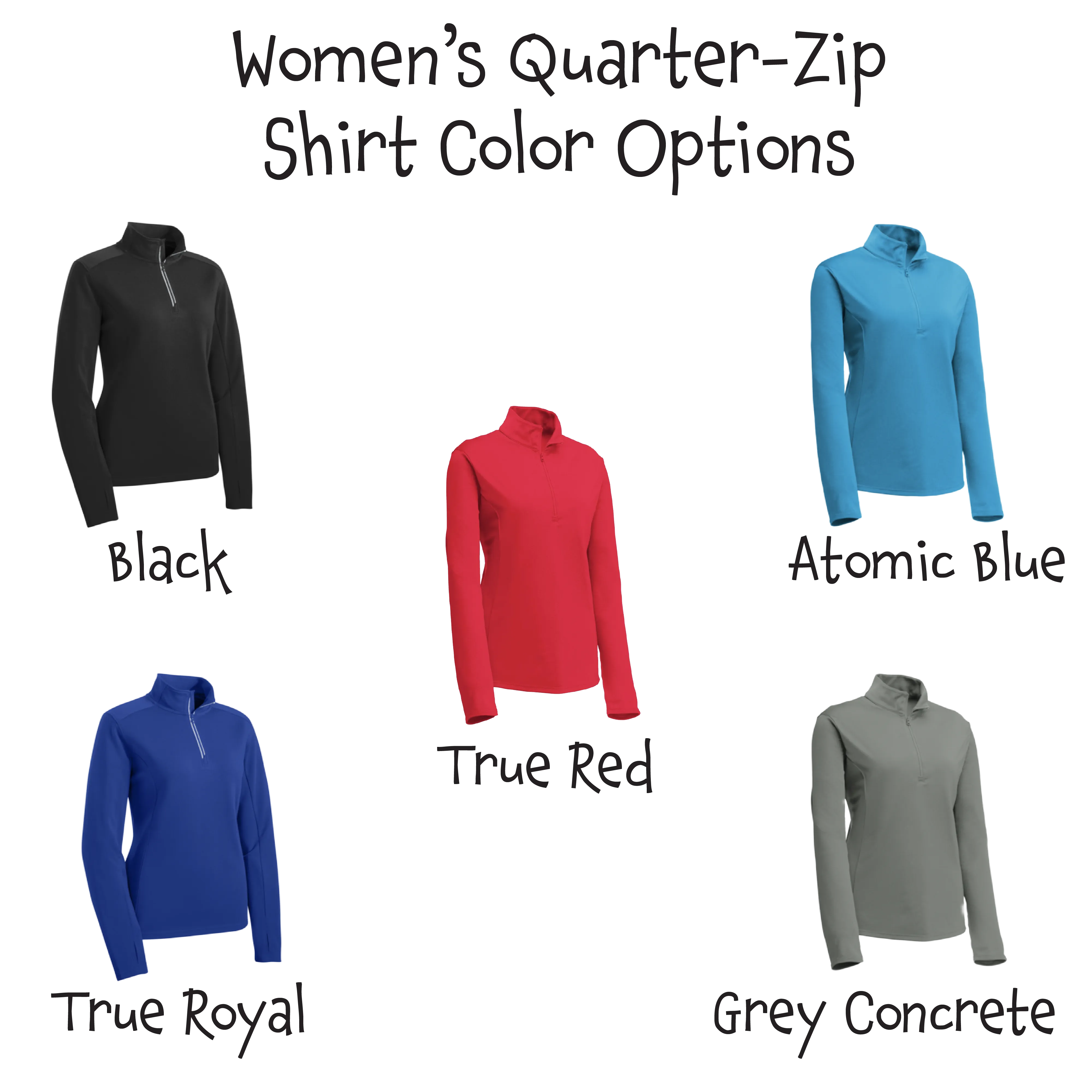 Fear The Pickleball Paddle | Women’s 1/4 Zip Pullover Athletic Shirt | 100% Polyester