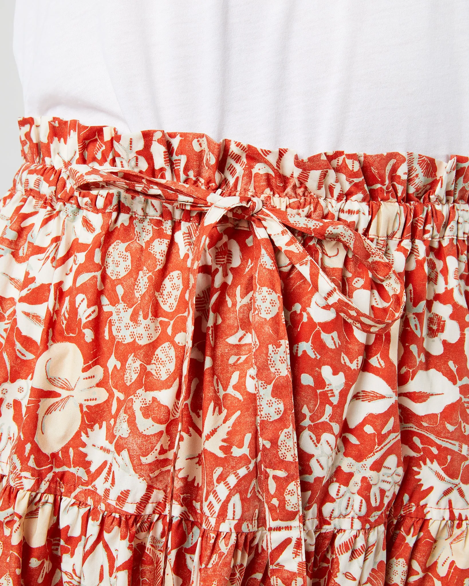 Fernanda Skirt in Orange Blossom Trailing Lotus