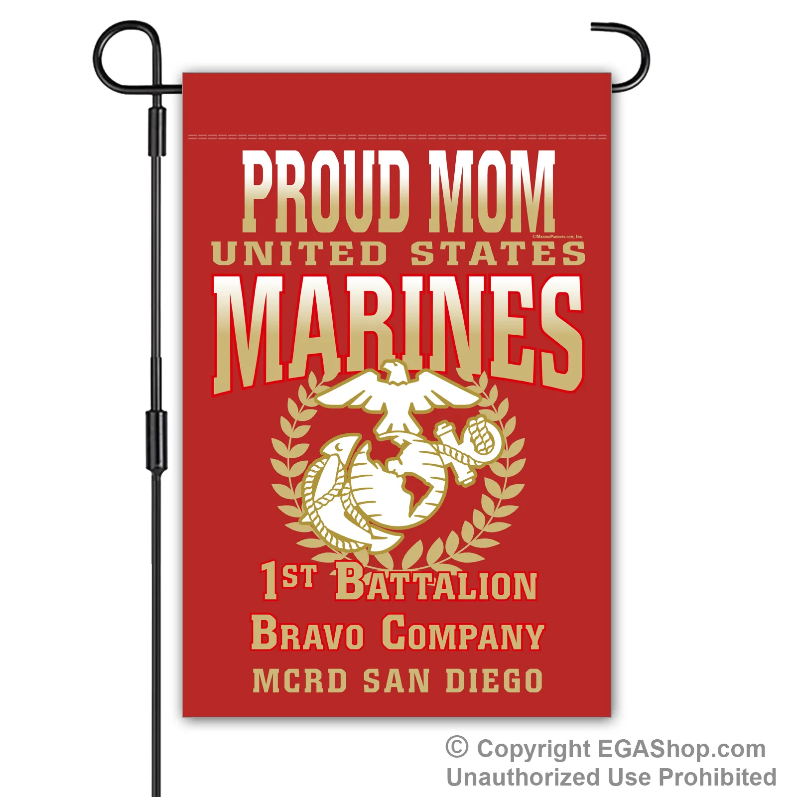 Garden Flag: Bravo Proud Family, Mom, Dad (San Diego)