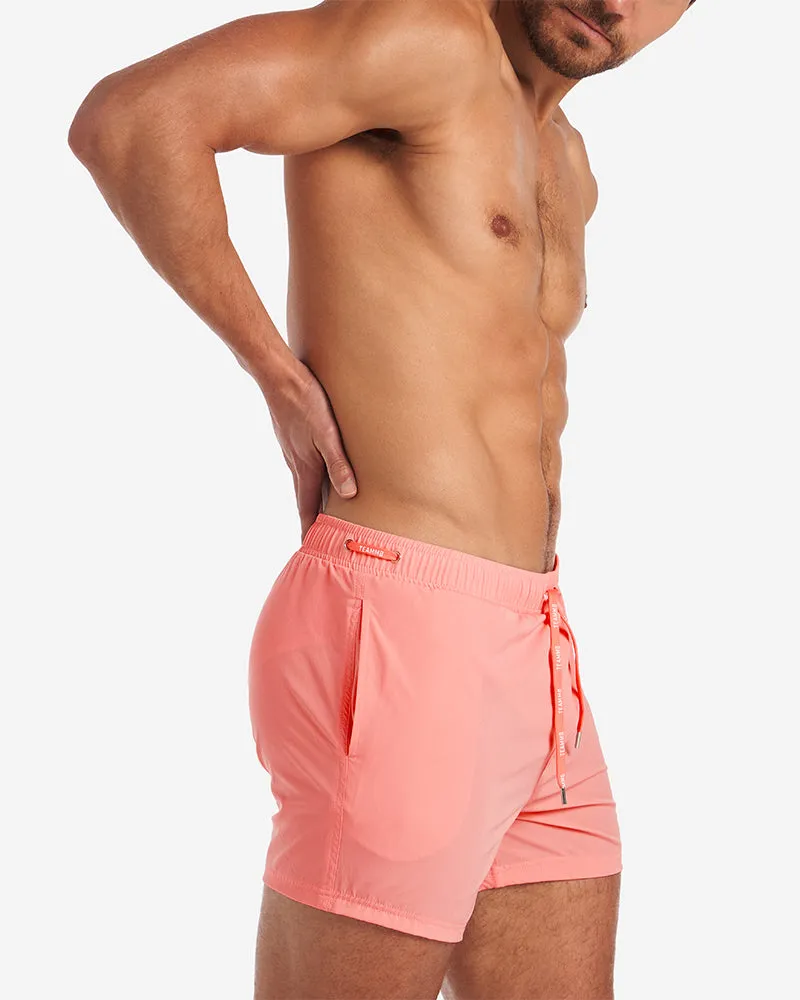 Grid Swim Short - Bondi Pink