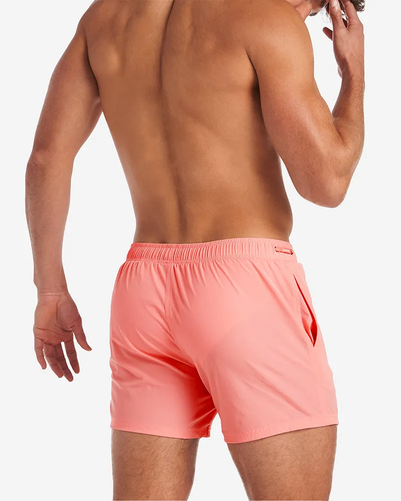 Grid Swim Short - Bondi Pink