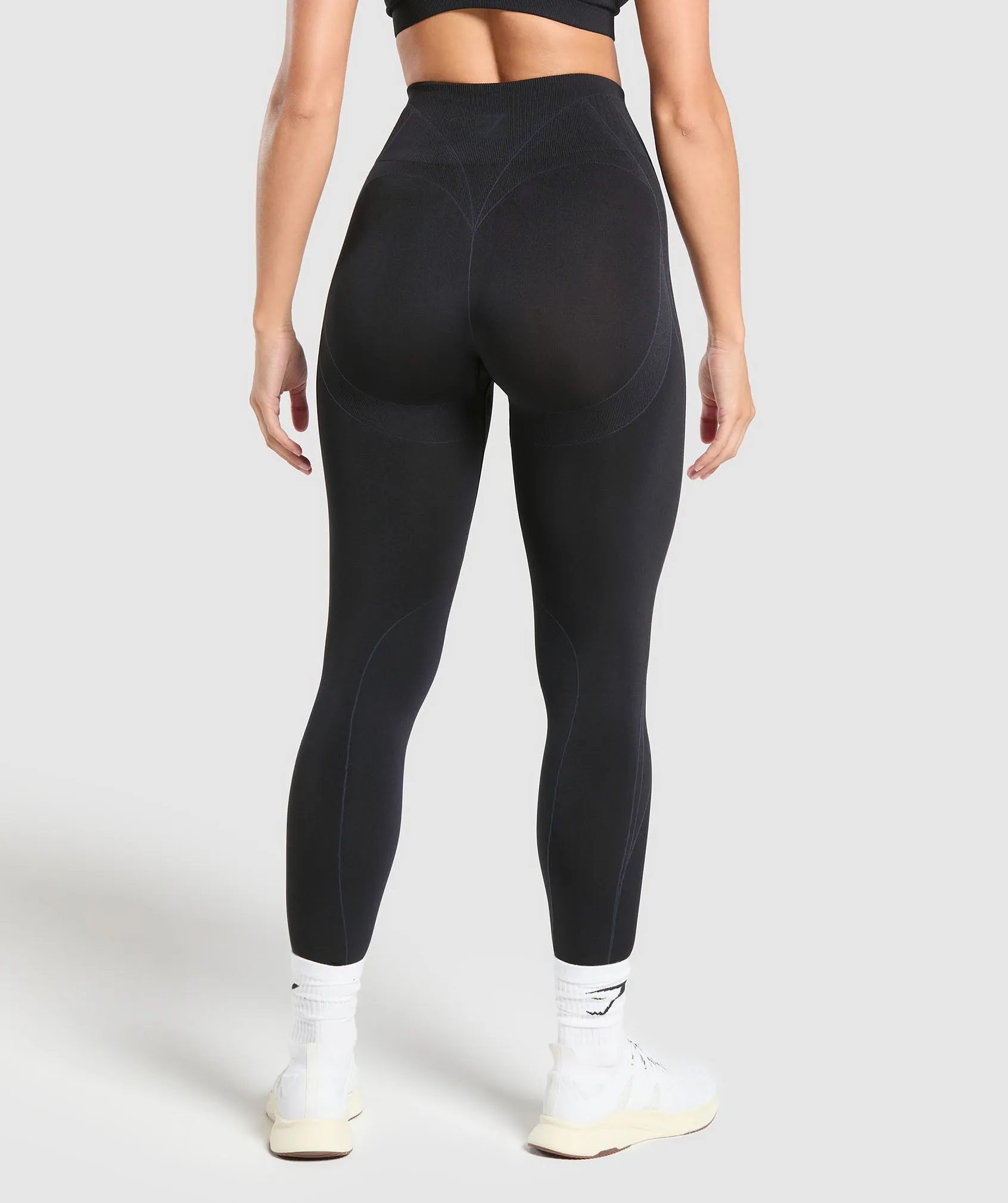 Gymshark Apex Contrast Leggings - Black/Brushed Grey