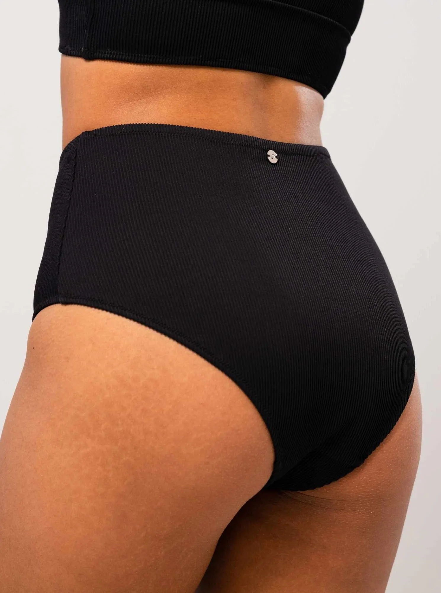 Highwaist Bikini Briefs - Black