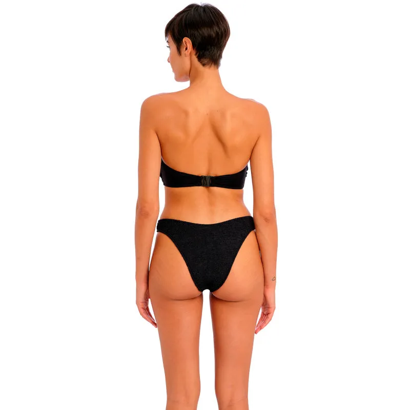 Ibiza Waves High Leg Bikini Brief Black - Freya Swim