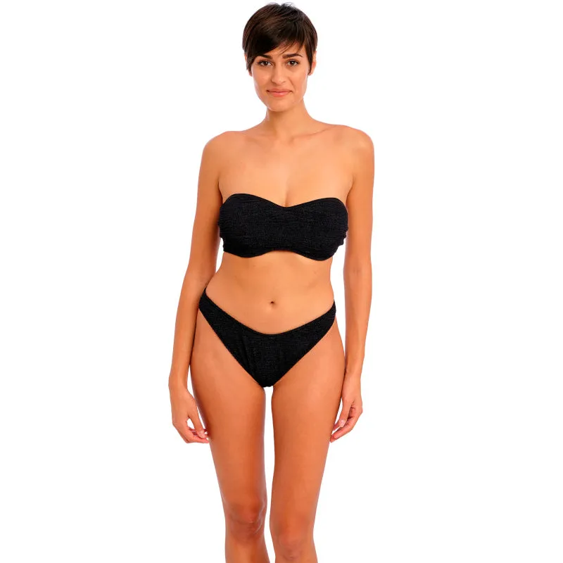 Ibiza Waves High Leg Bikini Brief Black - Freya Swim