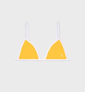 Kate Bikini Top - Sunshine Yellow/White