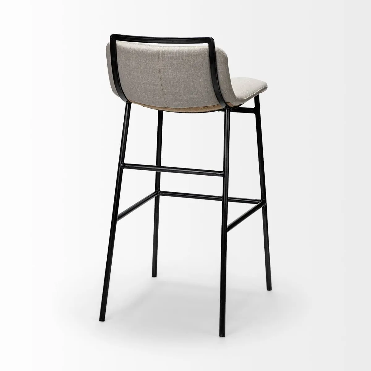 Kavalan Bar Counter Stool Beige Fabric | Gray Metal | Bar