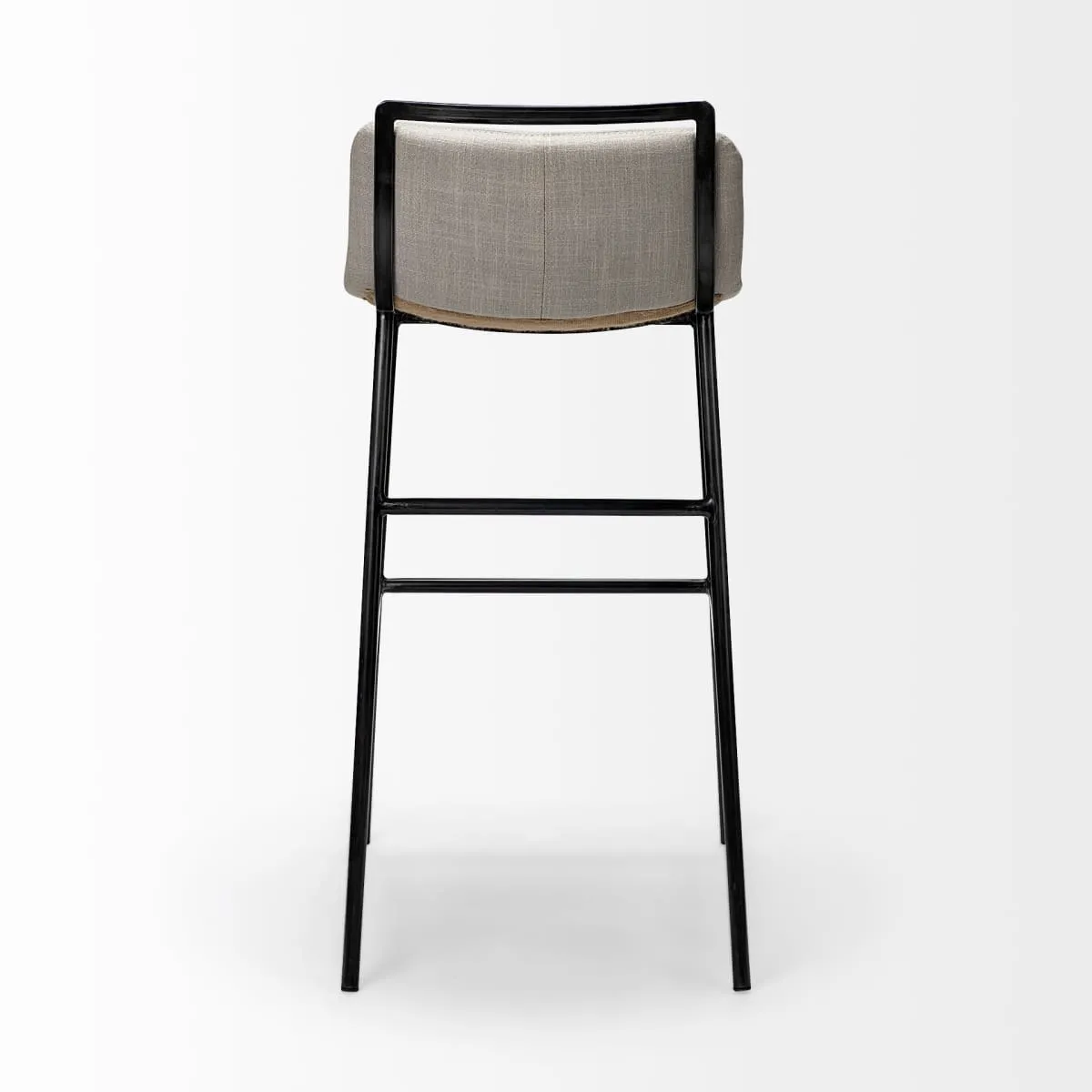 Kavalan Bar Counter Stool Beige Fabric | Gray Metal | Bar