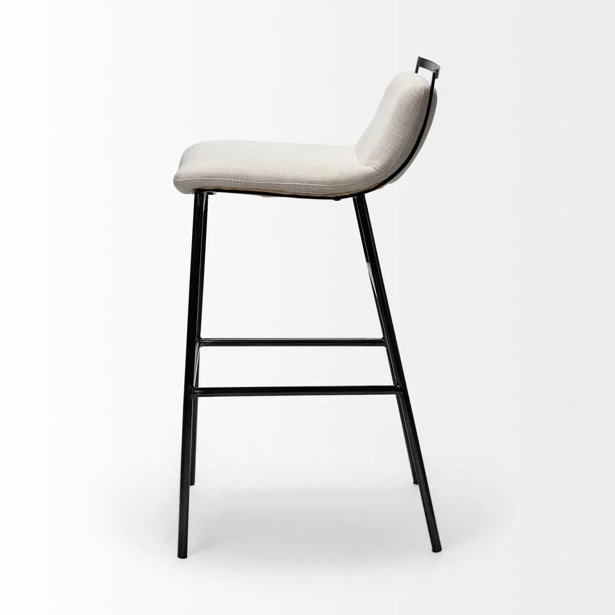 Kavalan Bar Counter Stool Beige Fabric | Gray Metal | Bar