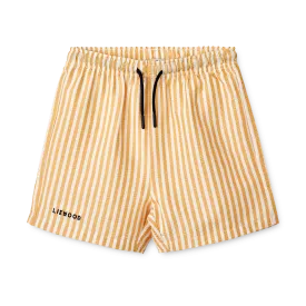 Liewood Duke Stripe Board Shorts - Yellow Mellow Stripe & Crème De La Crème