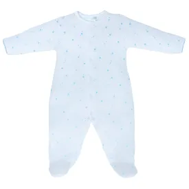 Lightblue Bubble Stars Printed footie | Baby Boy