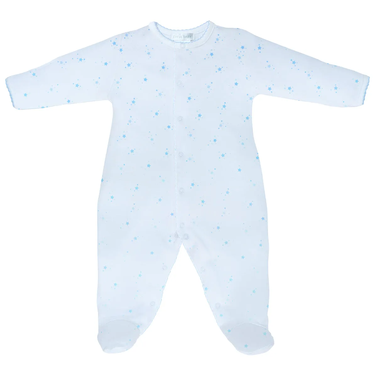 Lightblue Bubble Stars Printed footie | Baby Boy