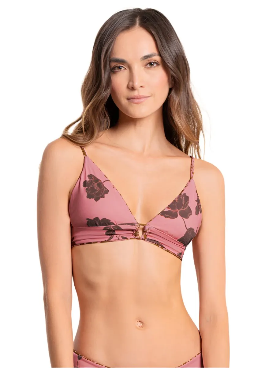 Maaji Batik Jungle Sheen Front Tie Bralette Bikini Top