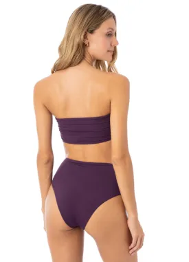 Maaji Dark Grape Venus Mid Rise Bikini Bottom